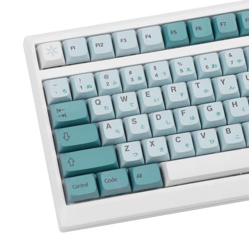 EPOMAKER Iceberg 126 Tasten PBT XDA Profil Keycaps Set für mechanische Gaming-Tastatur, ANSI-Layout, kompatibel mit Cherry Gateron Kailh Otemu MX Struktur (XDA Profile, Iceberg) von EPOMAKER