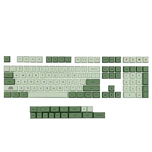 EPOMAKER Matcha 124 Tasten PBT Keycaps, XDA Profil, PBT Farbsublimation Tastenkappen Set für mechanische Tastatur (XDA Profil, Matcha) von EPOMAKER