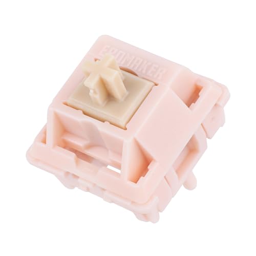 EPOMAKER Nude-Rosa Silent Switch 39gf. 35-teiliges 5-poliges vorgeschmiertes Schalterset mit 21-mm-Feder, PC-Gehüuse und UPE-Vorbau für mechanische Tastaturspiele von EPOMAKER
