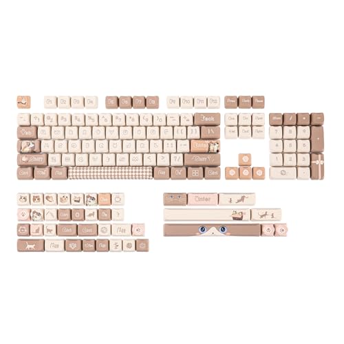 EPOMAKER PurrCap 144 Tasten PBT-Tastenkappen-Set, Farbsublimation, niedliche Tastenkappe für mechanische Gaming-Tastatur, kompatibel mit Cherry Gateron Kailh Otemu MX Structure von EPOMAKER