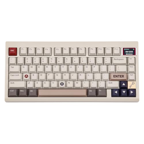 EPOMAKER TH80 PRO V2 Mechanische Tastatur mit RGB-Bildschirm. Gasket Gaming-Tastatur Bluetooth/2,4 GHz/USB-C mit VIA Programming, nach Süden gerichteter LED für Mac/Win (White, Wisteria Linear Switch) EPOMAKER TH80 PRO V2 Mechanische Tastatur mit RGB-Bildschirm. Gasket Gaming-Tastatur Bluetooth/2,4 GHz/USB-C mit VIA Programming, nach Süden gerichteter LED für Mac/Win (White, Wisteria Linear Switch) von EPOMAKER