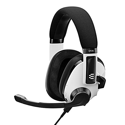 EPOS H3 Hybrid – Geschlossen Akustisches Gaming Headset Bluetooth Kopfhörer Usb-A-PC & 3,5-mm-Konsolenkabel - Dual-Mikrofone - Leicht - Lange Akkulaufzeit - Multi-Plattform-Kompatibel - Weiß von EPOS