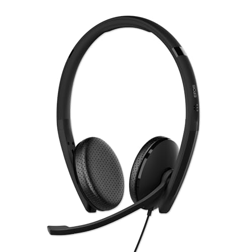 EPOS I SENNHEISER C10 USB Headset mit Mikrofon, Kabelgebundene Kopfhörer mit einfachem und flexiblem USB-C-Anschluss Black von EPOS