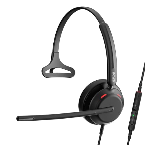 EPOS IMPACT 730 - Mono Headset mit Mikrofon mit In-Line-Controller, USB C Kopfhörer mit Kabel, Headset mit Mikrofon, Mikrofon PC, Headset USB C / USB A, Headphones von EPOS