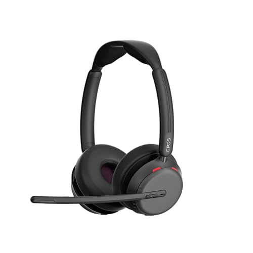 EPOS IMPACT 1060 ANC – Professionelles kabelloses Bluetooth Headset mit Mikrofon für PC, aktive Geräuschunterdrückung, EPOS AI Sprachaufnahme, Super Wideband, komfortabel, ideal für Büro & Homeoffice von EPOS