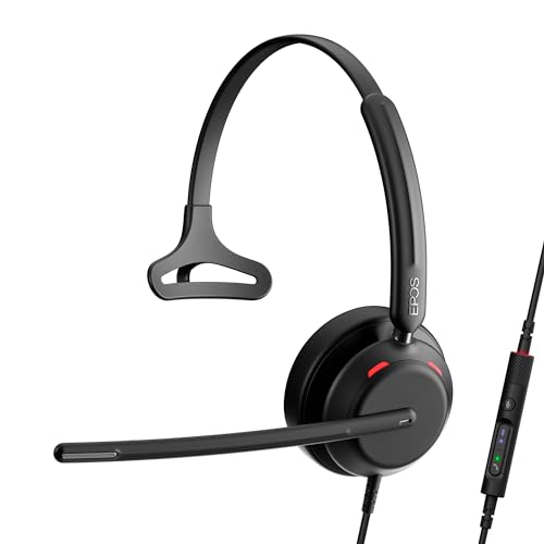 EPOS Impact 730T Kabelgebundenes Büro-Headset mit Geräuschunterdrückungsmikrofon, USB-Anschluss, leichtem Design und Inline-Steuerung - Ideal für Homeoffice und Callcenter von EPOS