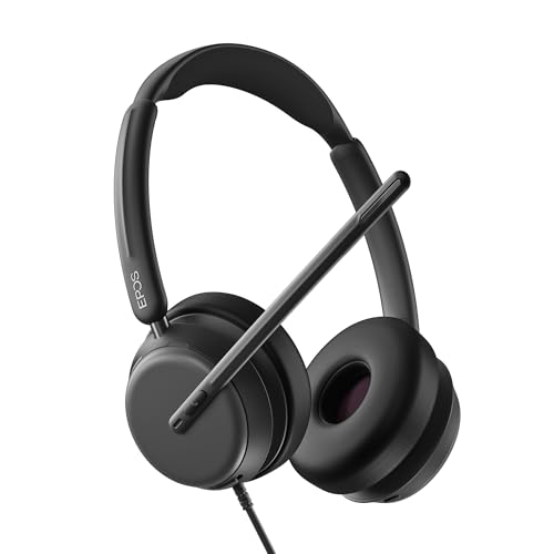 EPOS IMPACT 860 ANC - Hochleistungsfähiges Doppelohr-Headset mit Noise-Cancelling, Super Wideband-Audio, USB C Kopfhörer mit Kabel, Headset mit Mikrofon, Mikrofon PC, Headset USB C, Headphones von EPOS