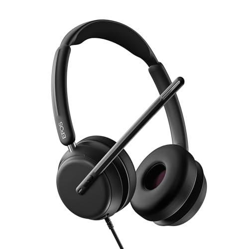 EPOS IMPACT 860 - Hochleistungsfähiges Doppeloh kopfhörer headset mit mikrofon, Super Wideband-Audio, USB C Kopfhörer mit Kabel, Headset mit Mikrofon, Mikrofon PC, Headset USB C, Headphones von EPOS