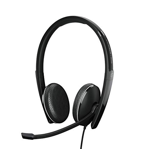 EPOS | Sennheiser Adapt 165 II (1000908) - Kabelgebundenes beidseitiges Headset mit 3,5mm Klinke für Mobilgeräte - Überragender Stereoklang - erhöhter Komfort - Geräuschbegrenzungsschalter - Schwarz von EPOS