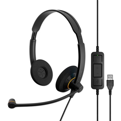 Sennheiser EPOS Impact SC 60 USB ML beidseitiges UC-Headset mit In-Line Call Control Zertifiziert für Skype for Business, 9734329000 von EPOS