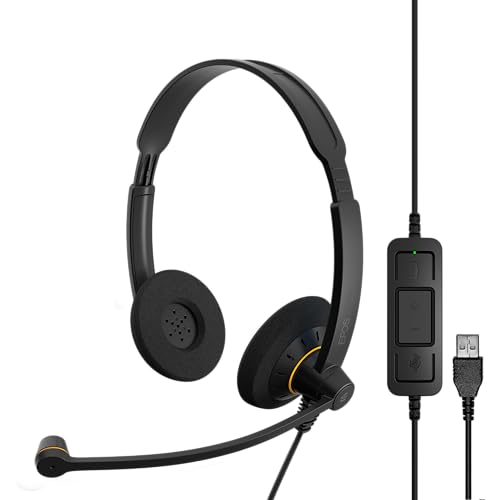 Sennheiser SC60 Headset (binaural / beidseitig, USB, für Microsoft Lync) Schwarz, 504547 von EPOS