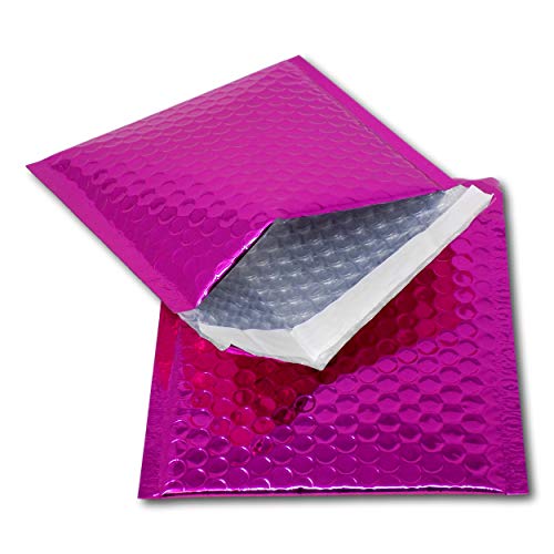 EPOSGEAR METHP10 Luftpolstertaschen, metallische Folie, 165 x 165 mm, Pink, 10 Stück von EPOSGEAR