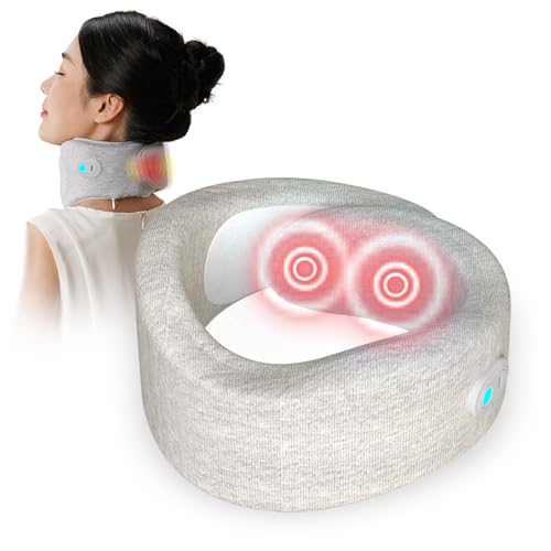EPROICKS Nackenstütze mit Massagegerät und Wärme, Halskrause Memory foam, Cervicalstütze Neck Support für Nacken Komfort und Entspannung（Grau） von EPROICKS