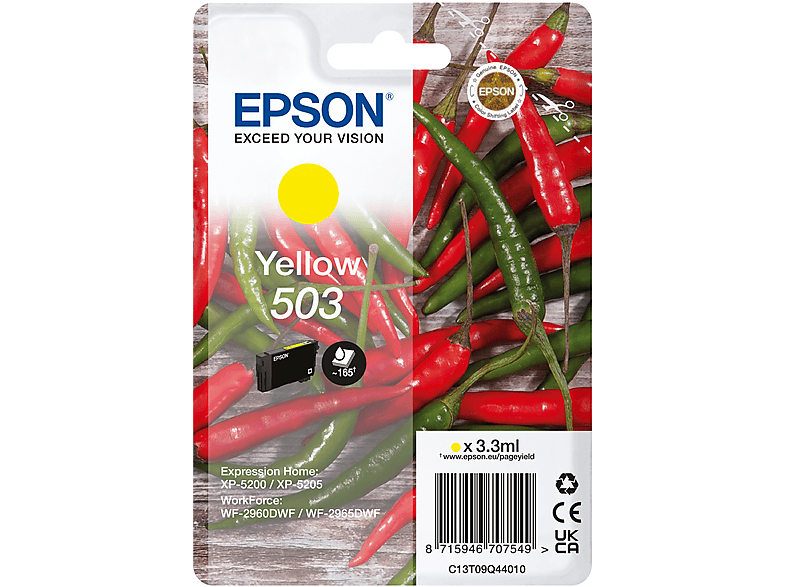 EPSON Chili, 503 Tintenpatrone Gelb (C13T09Q44010) von EPSON