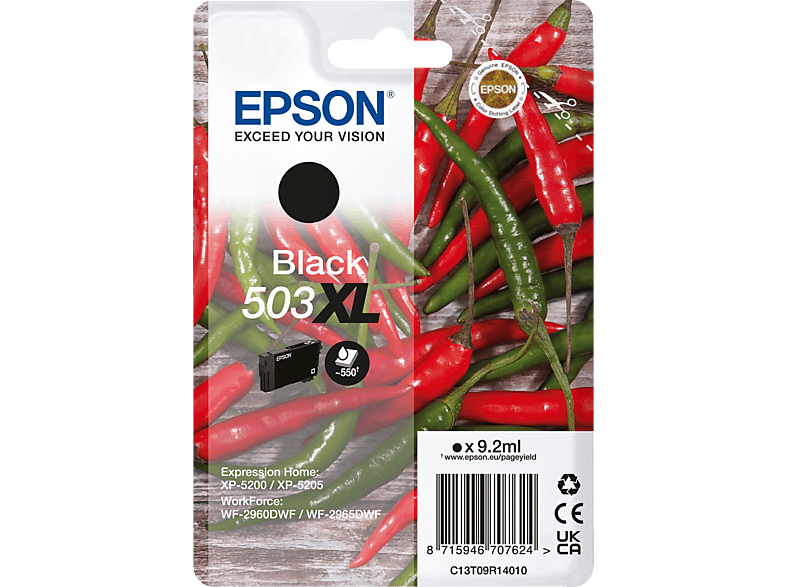 EPSON Chili, 503XL Tintenpatrone Schwarz (C13T09R14010) von EPSON