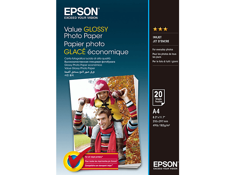 EPSON C13S400035     Fotopapier 210 x 297 mm A4 20 Blatt von EPSON