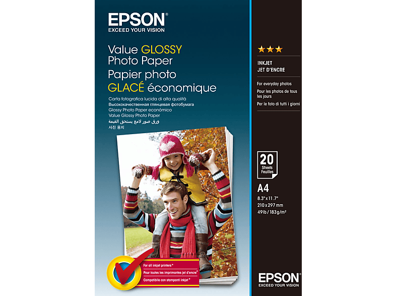EPSON C13S400035 Fotopapier 210 x 297 mm A4 20 Blatt EPSON C13S400035 Fotopapier 210 x 297 mm A4 20 Blatt von EPSON