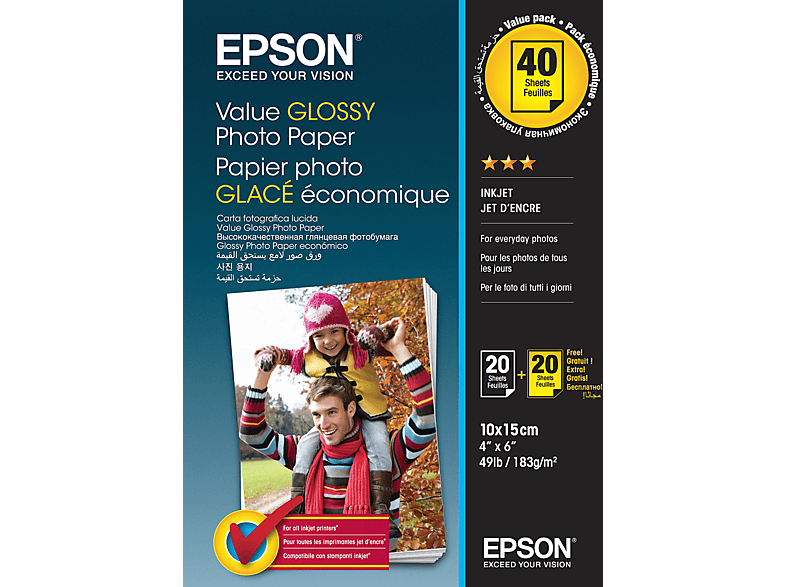 EPSON C13S400044 Value Fotopapier 10 x 15 cm mm von EPSON