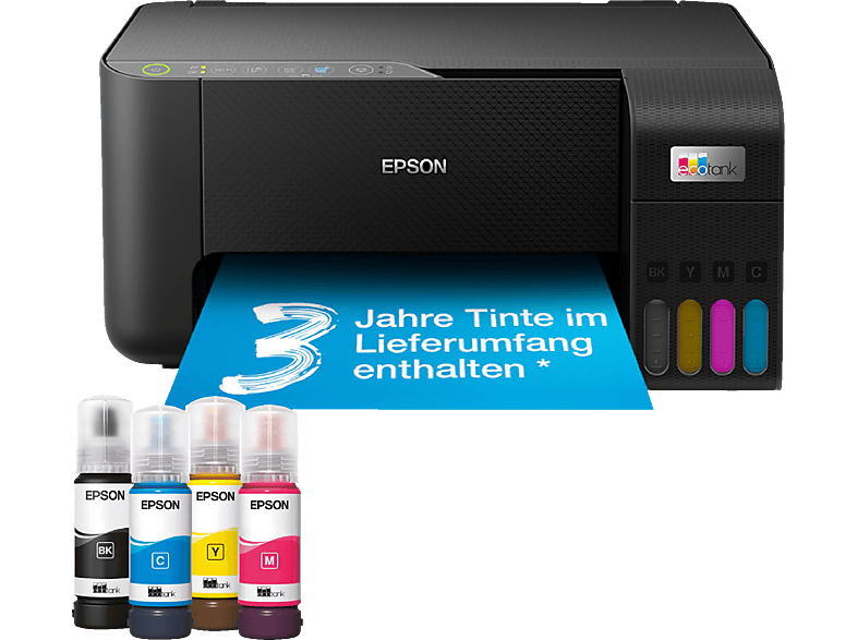 EPSON EcoTank ET-2865 - nachfüllbarer 3-in-1 Tintentankdrucker inkl. Tinte, WiFi, Epson SmartPanel App Multifunktionsdrucker von EPSON