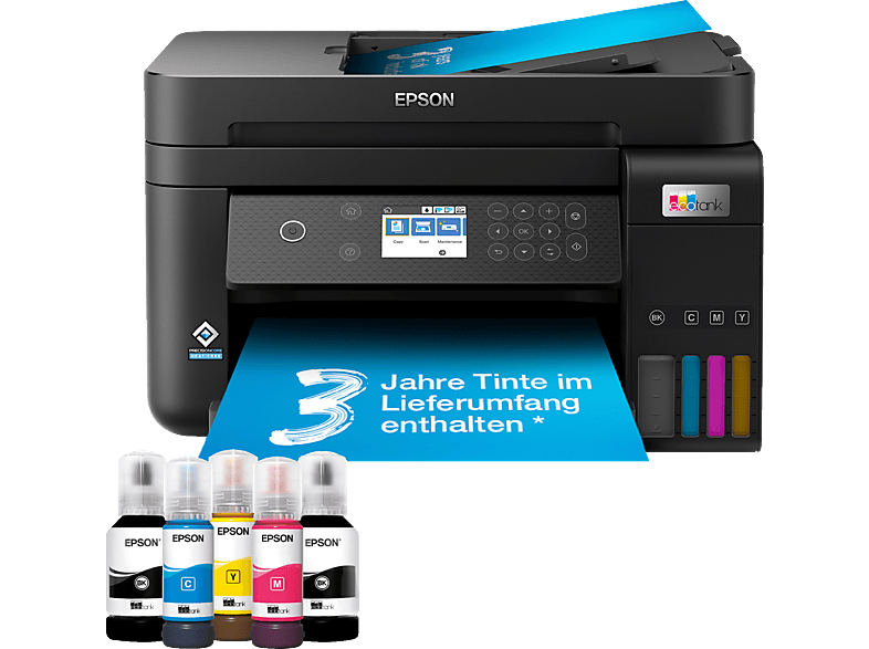 EPSON EcoTank ET-3850 - nachfüllbarer 4-in-1 Tintentankdrucker inkl. Tinte, WiFi, Apple AirPrint, ADF Multifunktionsdrucker EPSON EcoTank ET-3850 - nachfüllbarer 4-in-1 Tintentankdrucker inkl. Tinte, WiFi, Apple AirPrint, ADF Multifunktionsdrucker von EPSON