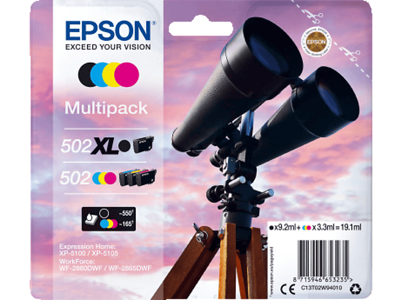 EPSON Multipack XL Schwarz/Cyan/Gelb/Magenta (C13T02W94010) von EPSON