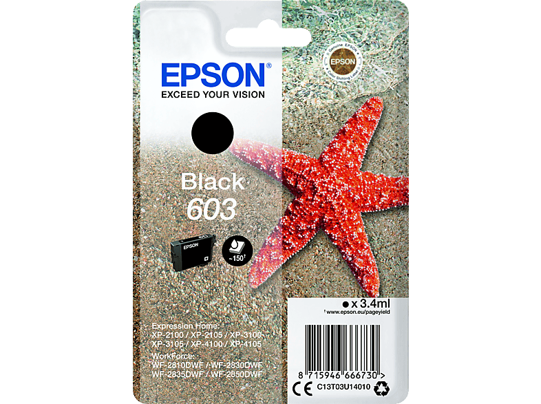 EPSON Original Schwarz (C13T03U14010) von EPSON