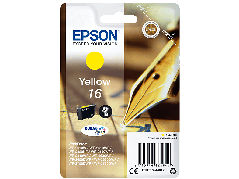 EPSON Original Tintenpatrone Gelb (C13T16244012) von EPSON