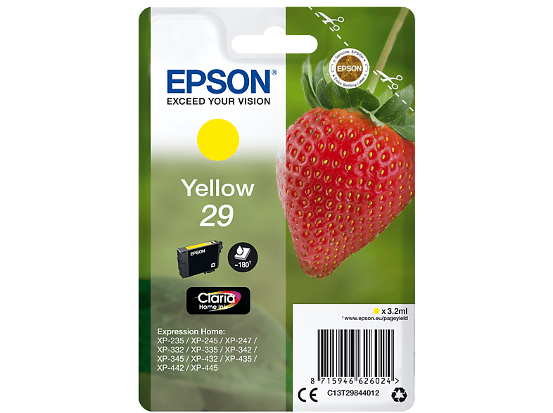EPSON Original Tintenpatrone Gelb (C13T29844012) von EPSON