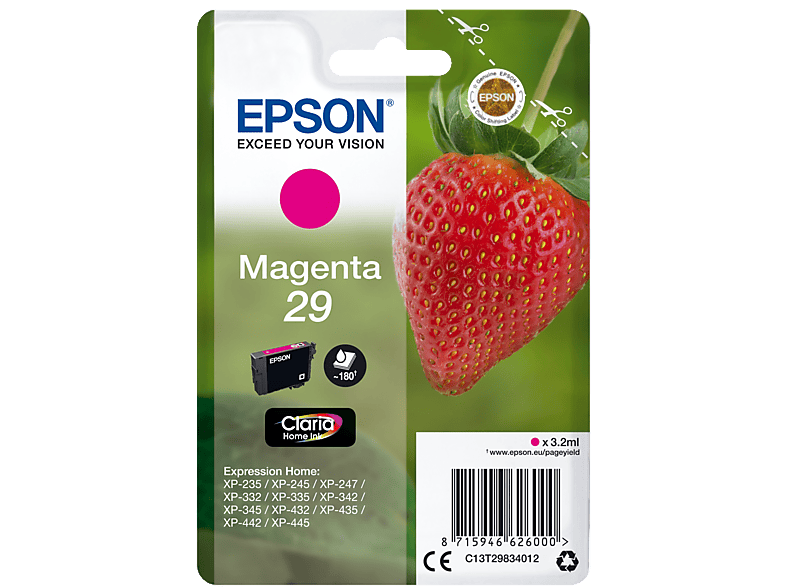 EPSON Original Tintenpatrone Magenta (C13T29834012) von EPSON