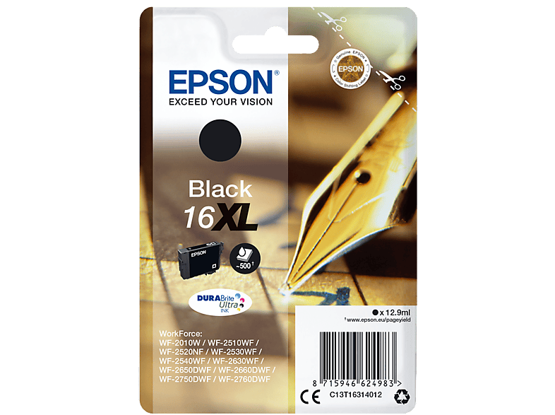 EPSON Original Tintenpatrone Schwarz (C13T16314012) von EPSON