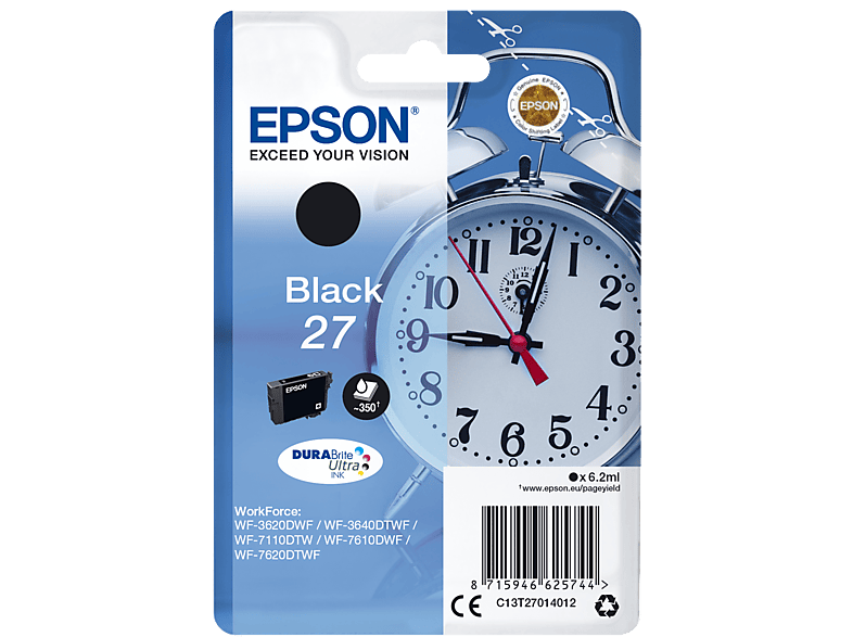 EPSON Original Tintenpatrone Schwarz (C13T27014012) von EPSON