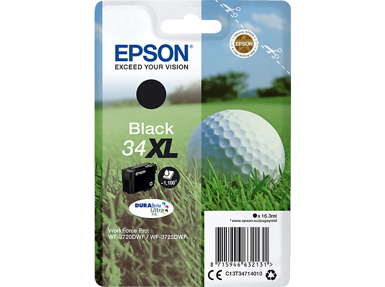 EPSON Original Tintenpatrone Schwarz (C13T34714010    ) von EPSON