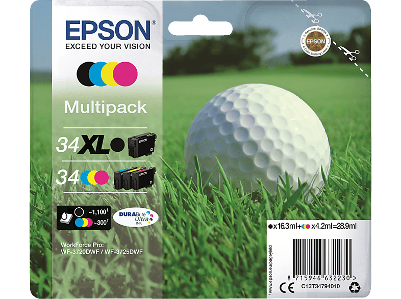EPSON Original Tintenpatrone mehrfarbig (C13T34794010    ) von EPSON