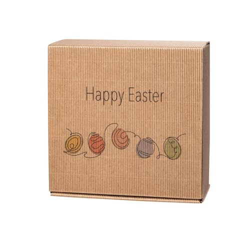 EPVerpackungen, Geschenbox natur Eiertanz Happy Easter, 10 Stück von EPVerpackungen