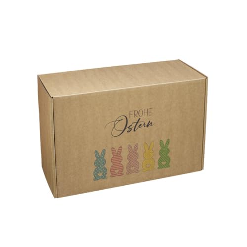 EPVerpackungen, Geschenkbox Bunte Ostern Faltschachtel, natur, 25 Stück von EPVerpackungen