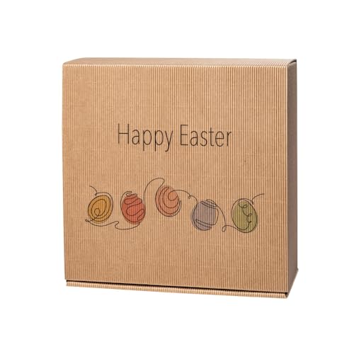 EPVerpackungen, Geschenkbox natur Eiertanz Frohe Ostern, 10 Stück von EPVerpackungen