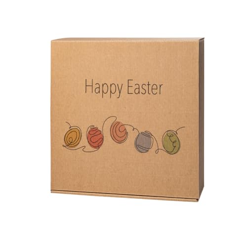EPVerpackungen, Geschenkbox natur Eiertanz Happy Easter, 10 Stück von EPVerpackungen