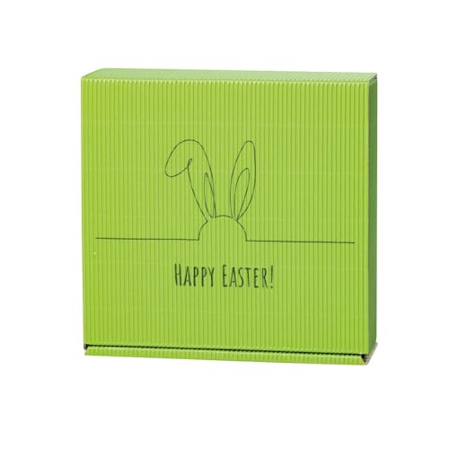 EPVerpackungen, Geschenkkarton hellgrün Rabbit Happy Easter, 10 Stück von EPVerpackungen