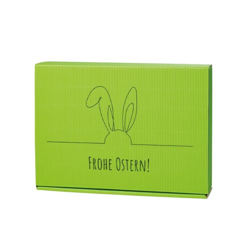 Geschenkkarton hellgrün Frohe Ostern, 10 Stück von EPVerpackungen