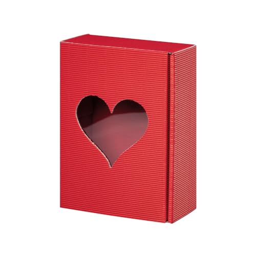 Geschenkkarton mit Sichtfenster HEART, 10 Stück von EPVerpackungen