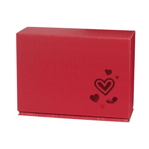 Geschenkkarton rot Lovely Folienprägung, 10 Stück von EPVerpackungen