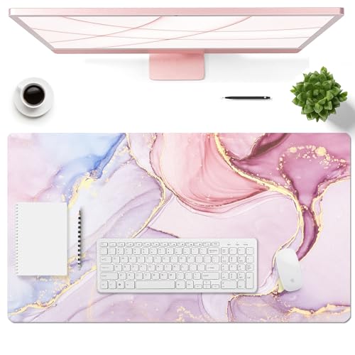 EPriakotu Schreibtischunterlage, 60 x 35cm PU Leder Schreibtischmatte, Wasserdichte Schreibtisch Blotter Schutz Büro Schreibtischmatte Computer Laptop Tastatur Matte für Büro Zuhause von EPriakotu