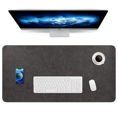 EPriakotu Schreibtischunterlage, PU Leder Mauspad XXL, Rutchfeste Office Tischunterlage Schreibunterlage, Laptop Unterlage Schreibtisch für Büro/Home von EPriakotu