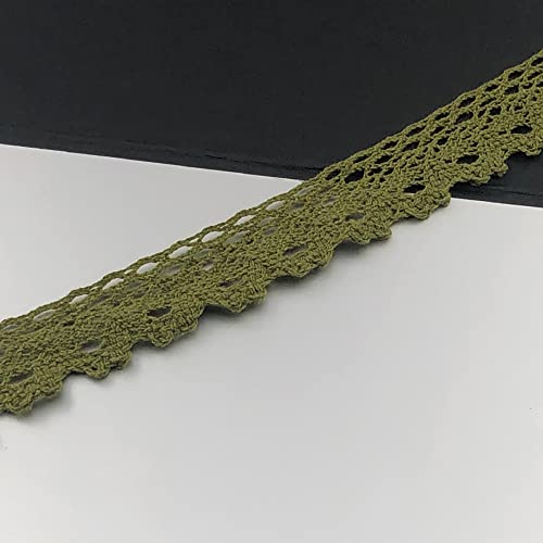 Spitzenband, dekoratives Spitzenband, 10 Yards × 3 cm Spitzenband, Vintage Spitzenbesatz, Baumwoll-Dekoband, Spitzenstoff, Spitzenbesatz(Green,30 yards) von EQEQE