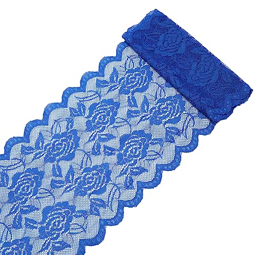 Spitzenband, dekoratives Spitzenband, 20 Yards 15 cm breit, bunte Elastizität, Spitzenbordüre, Spitzenband, Rosenblumenmuster, Spitzenbesatz, dekoratives Band, Königsblau Spitzenband, dekoratives Spitzenband, 20 Yards 15 cm breit, bunte Elastizität, Spitzenbordüre, Spitzenband, Rosenblumenmuster, Spitzenbesatz, dekoratives Band, Königsblau von EQEQE