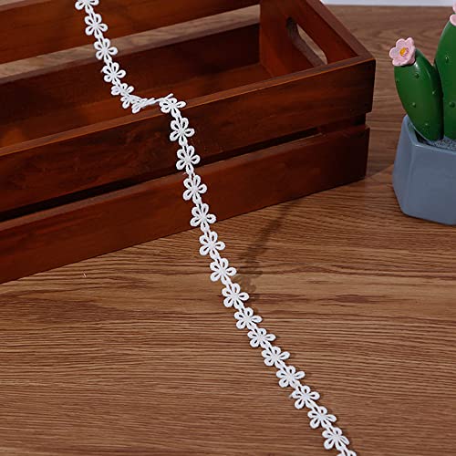 Spitzenband, dekoratives Spitzenband, 8 Stile, weißes Polyester-Näh-Spitzenband aus Milchseide, 15 Meter, weiße Stickerei, Blumen, dekoratives Band, Spitzenbesatz Spitzenband, dekoratives Spitzenband, 8 Stile, weißes Polyester-Näh-Spitzenband aus Milchseide, 15 Meter, weiße Stickerei, Blumen, dekoratives Band, Spitzenbesatz von EQEQE