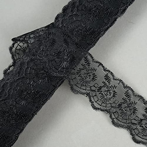 Spitzenband, dekoratives Spitzenband, 9,1 m, bestickte Spitzenbordüre, Spitzenbesatz, Stoff, Spitzenband, Geschenkband, Spitzenband, Verkauft von, Verpackung Schwarz Spitzenband, dekoratives Spitzenband, 9,1 m, bestickte Spitzenbordüre, Spitzenbesatz, Stoff, Spitzenband, Geschenkband, Spitzenband, Verkauft von, Verpackung Schwarz von EQEQE