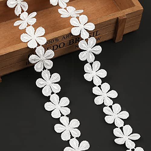 Spitzenband, dekoratives Spitzenband, Vintage-Spitzenband, 15 Yard weißes Häkelspitzenband, Spitzenbesatz, dekoratives Band for Hochzeit, Weihnachten, Blumen C Spitzenband, dekoratives Spitzenband, Vintage-Spitzenband, 15 Yard weißes Häkelspitzenband, Spitzenbesatz, dekoratives Band for Hochzeit, Weihnachten, Blumen C von EQEQE