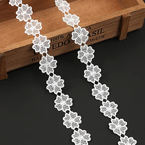 Spitzenband, dekoratives Spitzenband, Vintage-Spitzenband, 5 Meter weißes Häkelspitzenband, Spitzenbesatz, dekoratives Band for Hochzeit und Weihnachten Spitzenband, dekoratives Spitzenband, Vintage-Spitzenband, 5 Meter weißes Häkelspitzenband, Spitzenbesatz, dekoratives Band for Hochzeit und Weihnachten von EQEQE