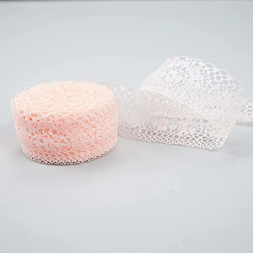 Spitzenband,Deko-Spitzenband,10m Spitzenborte Spitzenband,Breite 4cm,Vintage Spitzenband,Dekoband,Spitzenbesatz(Champagne,30 metres) von EQEQE